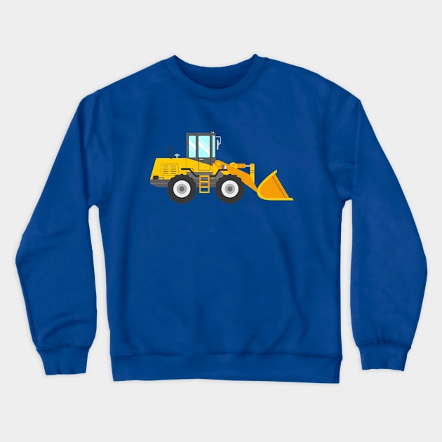 Yellow Bulldozer for Kids Crewneck Sweatshirt by vladocar